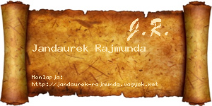 Jandaurek Rajmunda névjegykártya